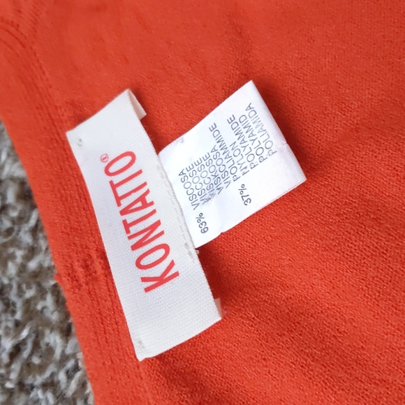 Gorgeous Kontatto Red/Orange Cropped Doleman Cardigan, Size M - Picture 3 of 6